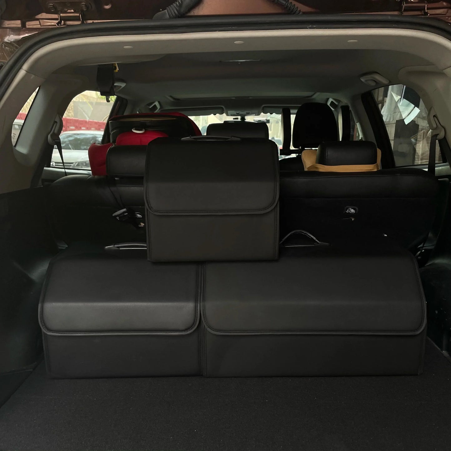 Collapsible Car Trunk Organizer - Premium Waterproof Leather Storage Box