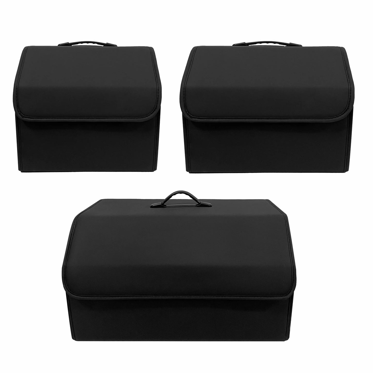 Collapsible Car Trunk Organizer - Premium Waterproof Leather Storage Box