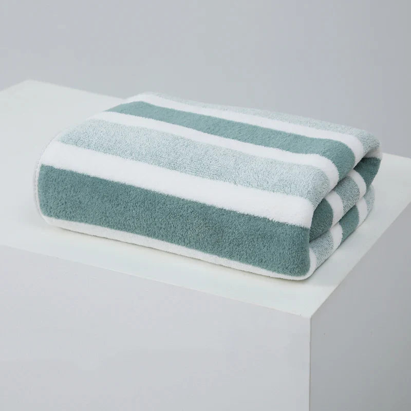Thickened Absorbent Bath Towel - Soft Polyester Face & Body Towel