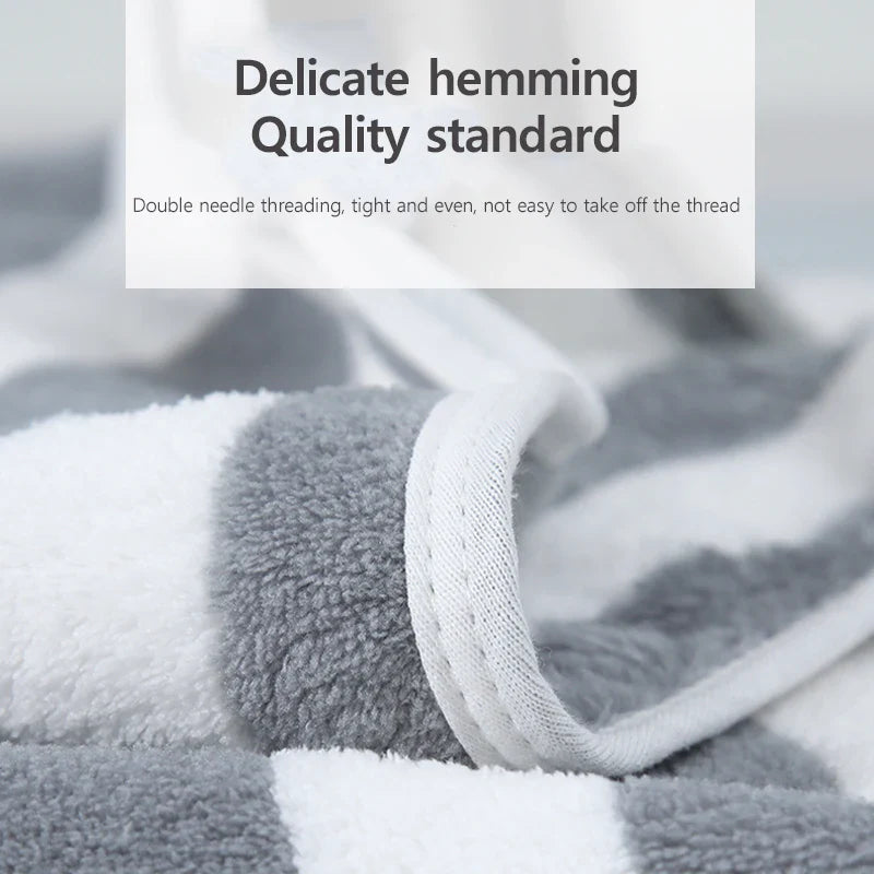 Thickened Absorbent Bath Towel - Soft Polyester Face & Body Towel