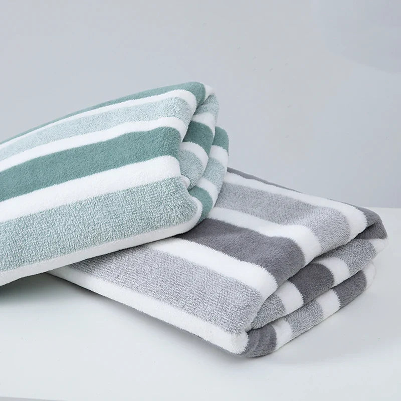 Thickened Absorbent Bath Towel - Soft Polyester Face & Body Towel