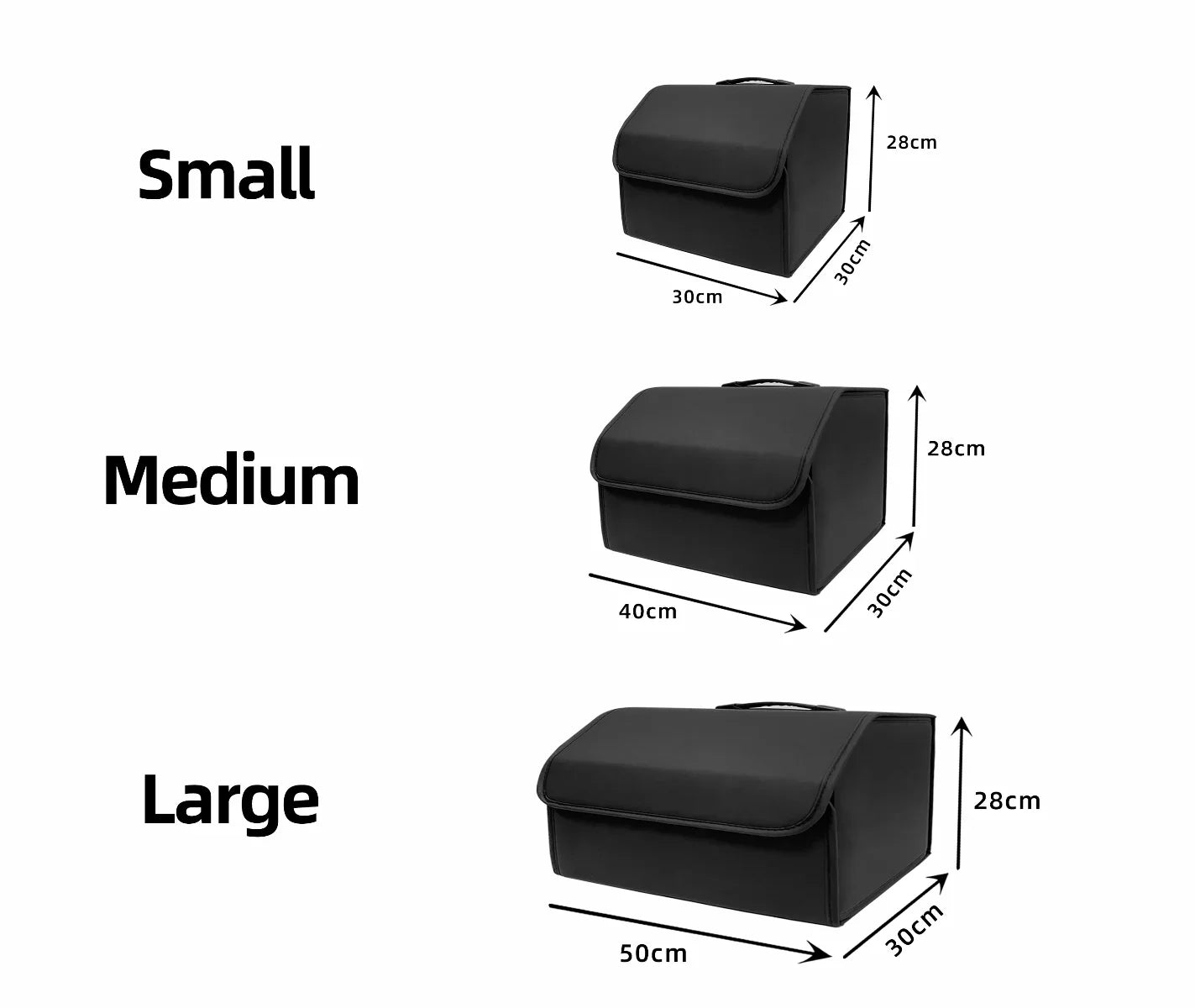 Collapsible Car Trunk Organizer - Premium Waterproof Leather Storage Box
