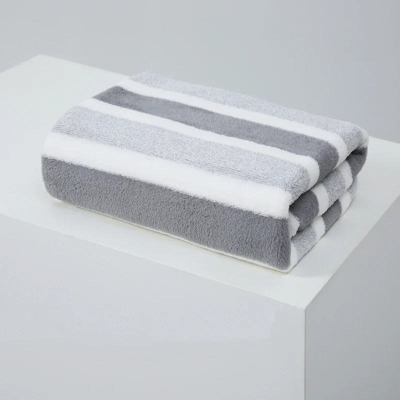 Thickened Absorbent Bath Towel - Soft Polyester Face & Body Towel