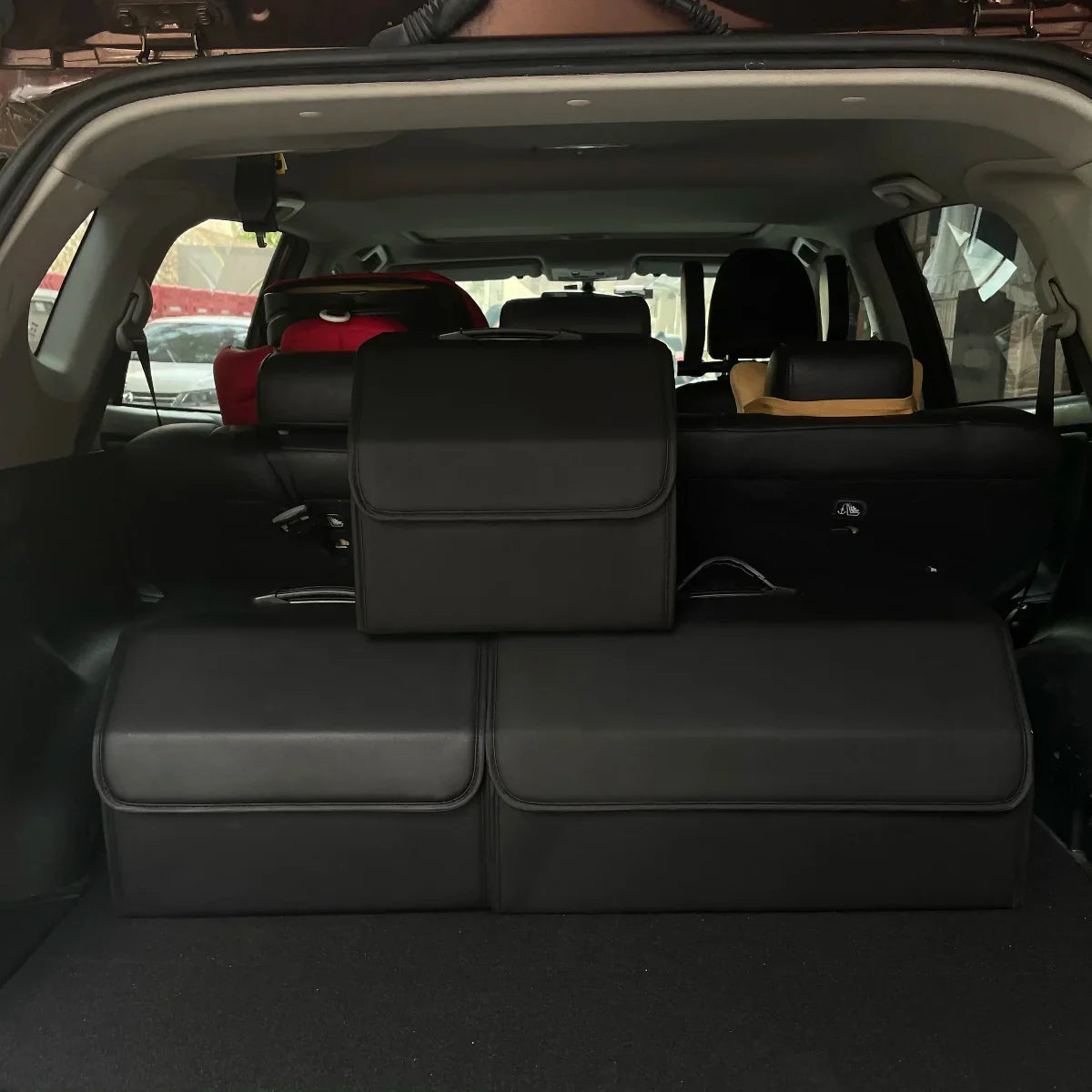 Collapsible Car Trunk Organizer - Premium Waterproof Leather Storage Box